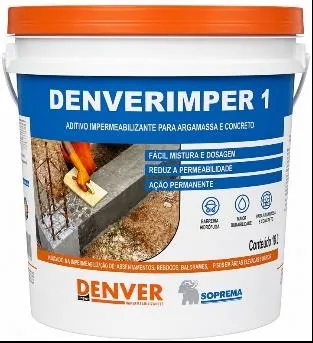 Denverimper 1 18 L, aditivo impermeabilizante para concreto e argamassa